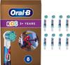 Braun Clean Kids Soft Toothbrush Replacement 8 Oral-B Brushes, Brushes, Spider-Man Design, Eco-Packaged [Product]