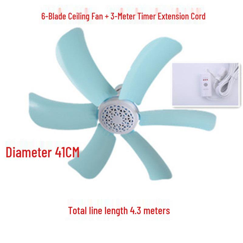 Compact Silent Ceiling Fan for Dorms and Bedrooms