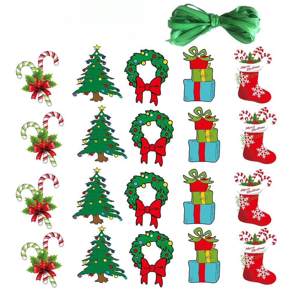 

20 шт./25 шт./30 шт. Украсьте рождественскую вечеринку подвесками и украшениями Гринча и установите зимнюю рождественскую елку с бирками зеленого монстра