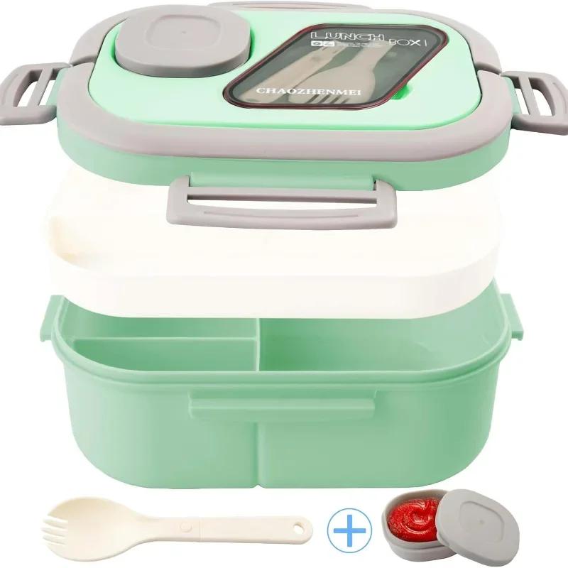 Spacious 40.5 Oz Bpa-Free Bento Lunch Box For Adults - Leakproof, Microwave & Dishwasher Safe With 4 Compartments