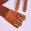 Gothic Solid Color Lift Up Female Waist Corset Wide Faux Leather Belt Women Fashion Slimming Waistband Elastic Corsets