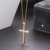 ZHOUYANG Pendants Necklace For Women Classic Cross Choker Chain Zircon Light Gold Women's Necklaces Jewelry N051