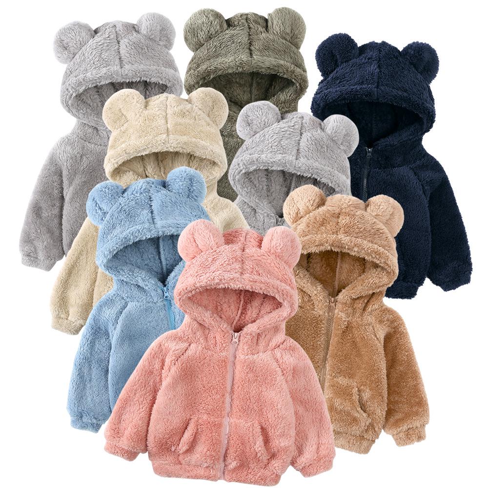 Girls' Lambswool Hooded Coat: Warm, Stylish, and Furry Winter Sweatshirt