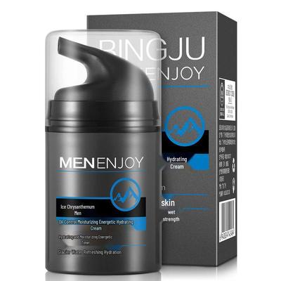 Ice Chrysanthemum Men's Hydrating Face Cream & Skincare Set: Moisturizer, Essence, Cleanser, Toner.