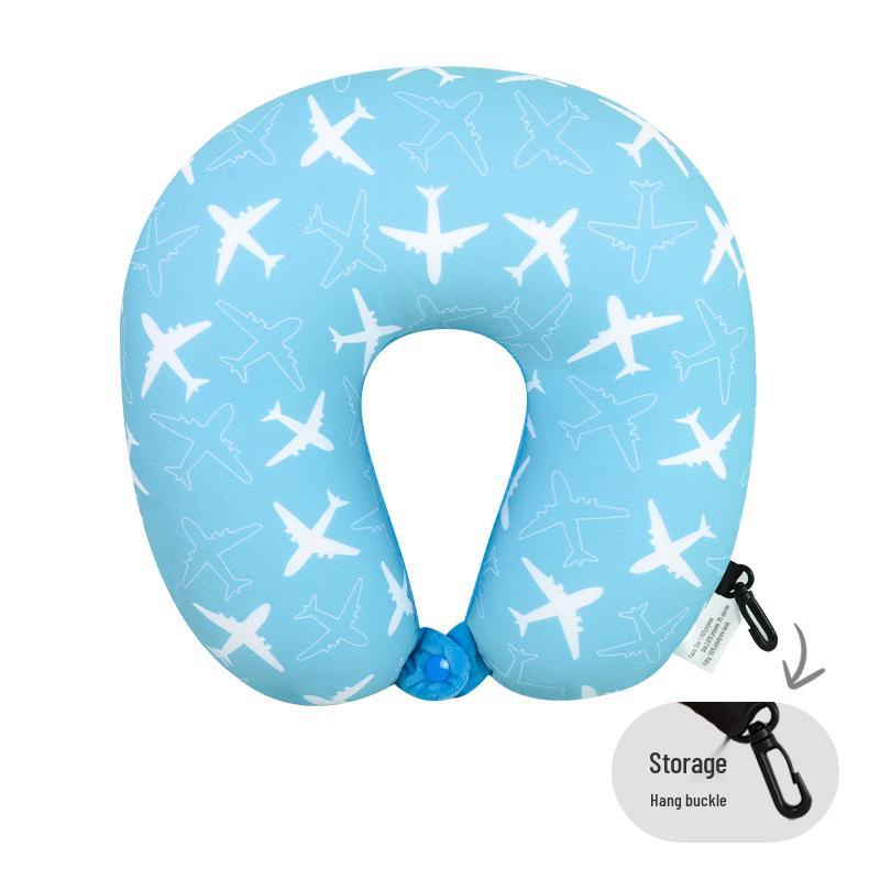 U-Shaped Foam Neck Pillow for Travel, Office Naps, and Car Support
