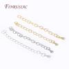 Brass Metal Extension Chain Connectors For DIY Necklace Bracelet Jewelry Making Findings 18K Gold Plated Chain Extender with Tag