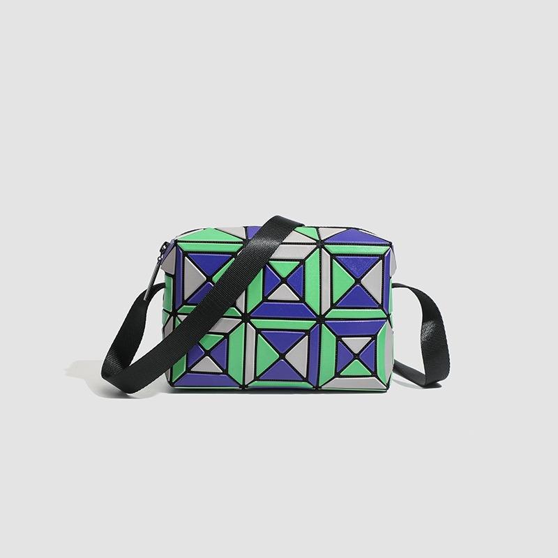 Geometric Diamond Check Bag Summer All Fashion Single Shoulder Crossbody Bag Small Square Box Camera Bag