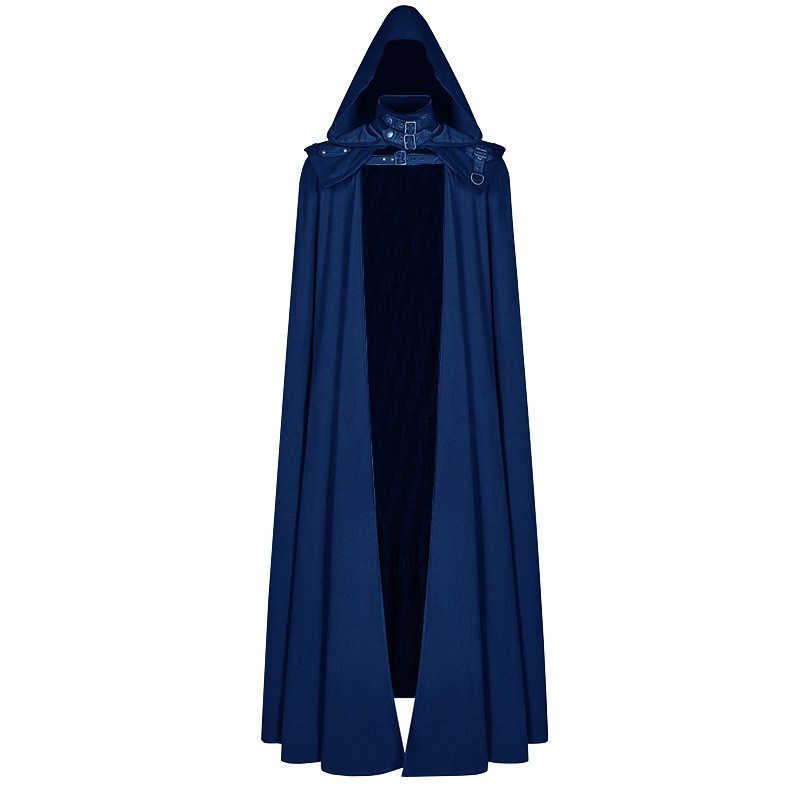 Medieval Hooded Coat Gothic Trench Coat Halloween Devil Wizard Death Cloak Robe Cape