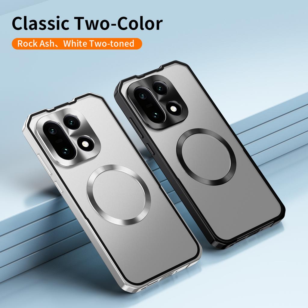 Metalowa Aluminiowa Obudowa Zderzak Push Pull dla OnePlus 15 One Plus 15 1+15R Magnetyczna Bezprzewodowa Ładowarka Tylna Osłona Anti Drop