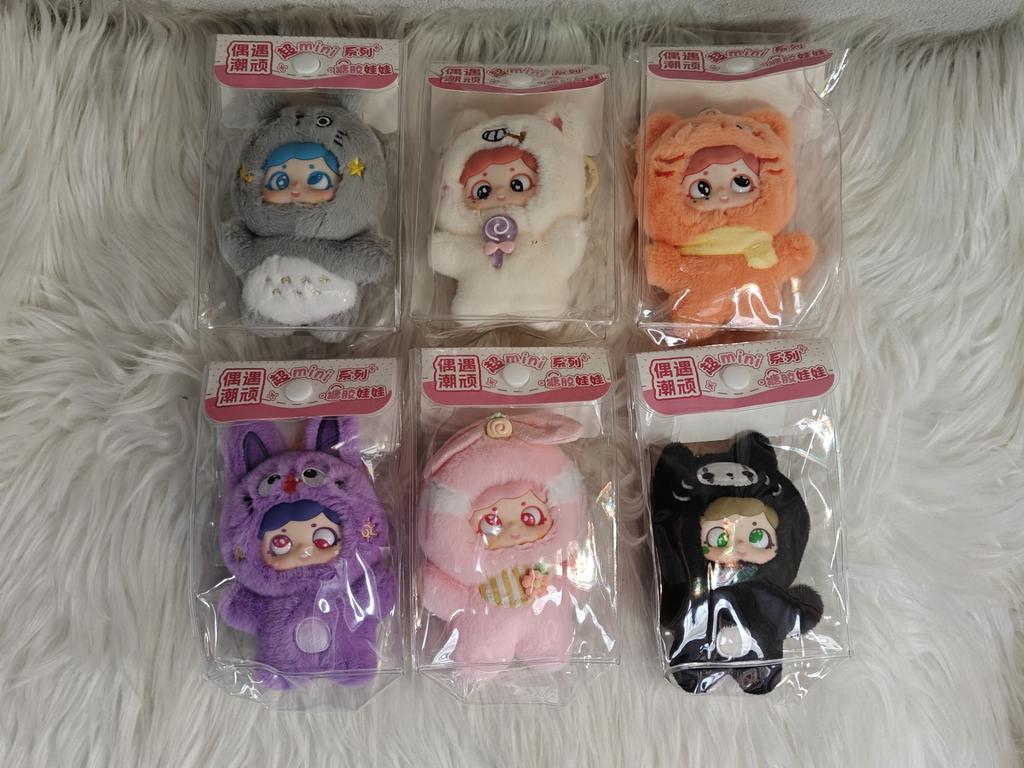 Niedlicher Vinyl-Anhänger Plüschpuppe Spielzeug Taschenanhänger Dekorative Verzierung Plüschtier Mädchen Geburtstagsgeschenk