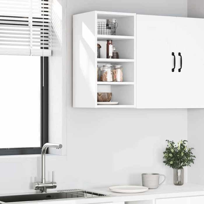 VidaXL Armoire suspendue "Riga" Blanc 30 x 29,5 x 60 cm Bois d'ingénierie 854166