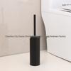 Wall-Mounted Stainless Steel Toilet Brush with Floor Stand for Household Bathroom Cleaning