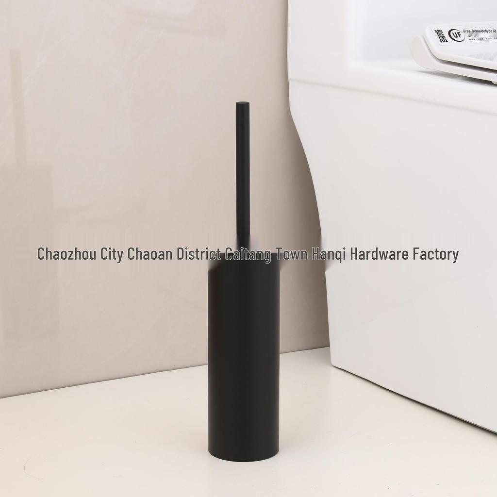 Wall-Mounted Stainless Steel Toilet Brush with Floor Stand for Household Bathroom Cleaning