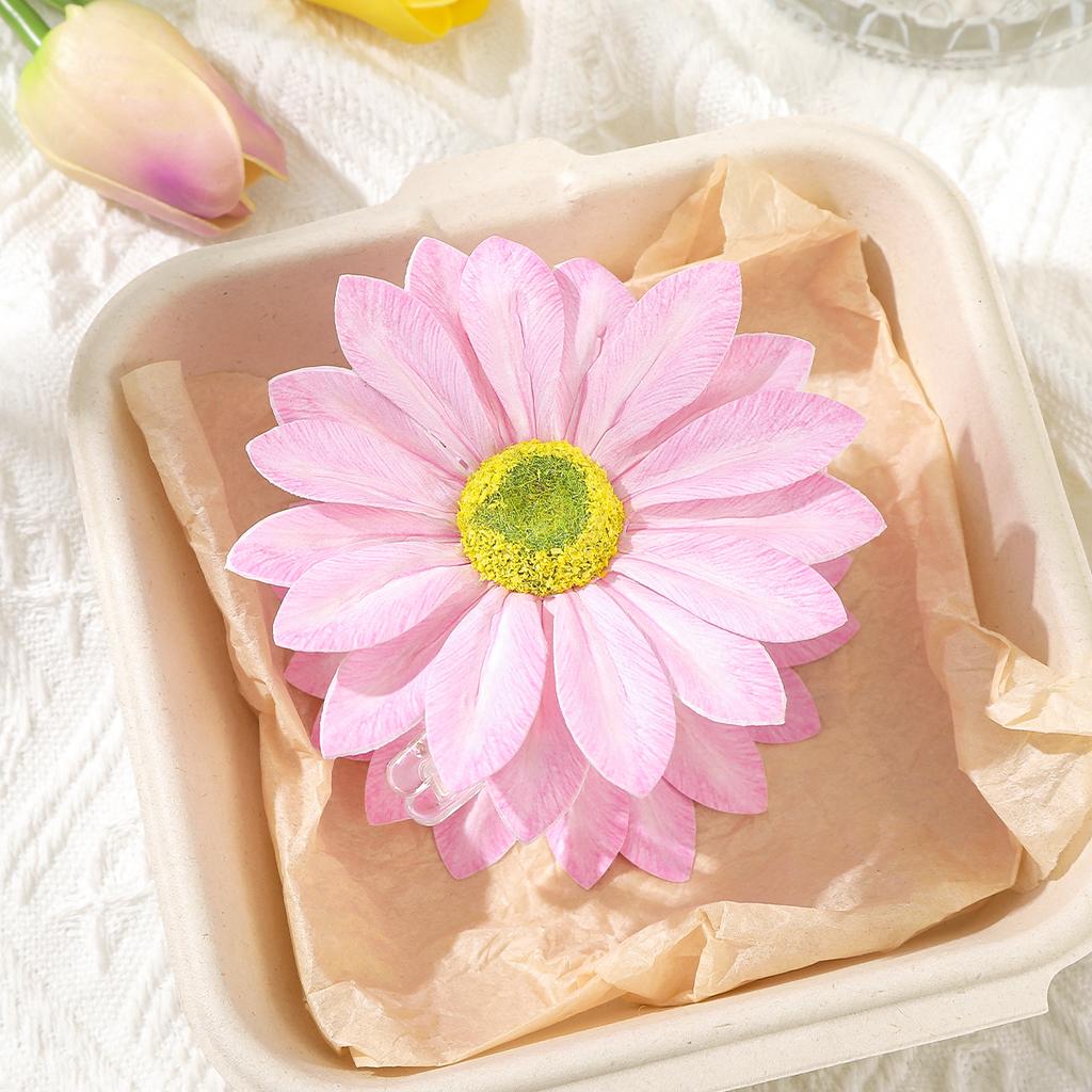 AWAYTR  Large Sunflower Flowers Hair Claw Hairpin Clips Headwear Women Girls Simulation Hair Clip Gripper Hair Accessories