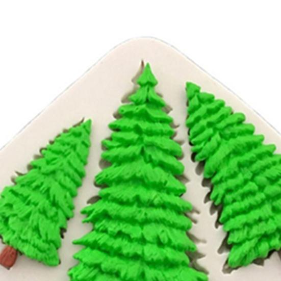 Cake Mold Non-stick No Odor Silicone Christmas Trees DIY Cake Decorating Mould for Kitchen Baking