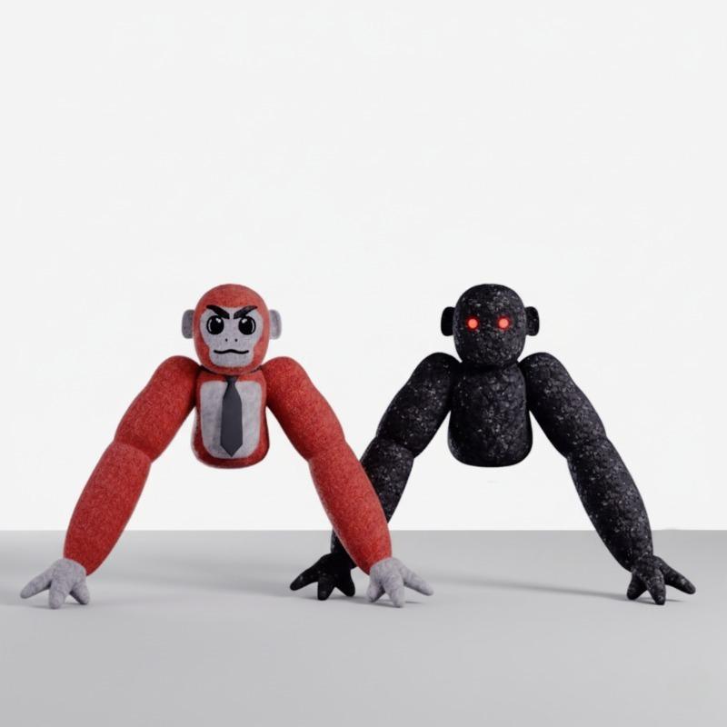 2026 New Scary Baboon Plush Toy Soft Stuffed Doll Horror Game Character Collectible Room Decoration Kids Easter Gift