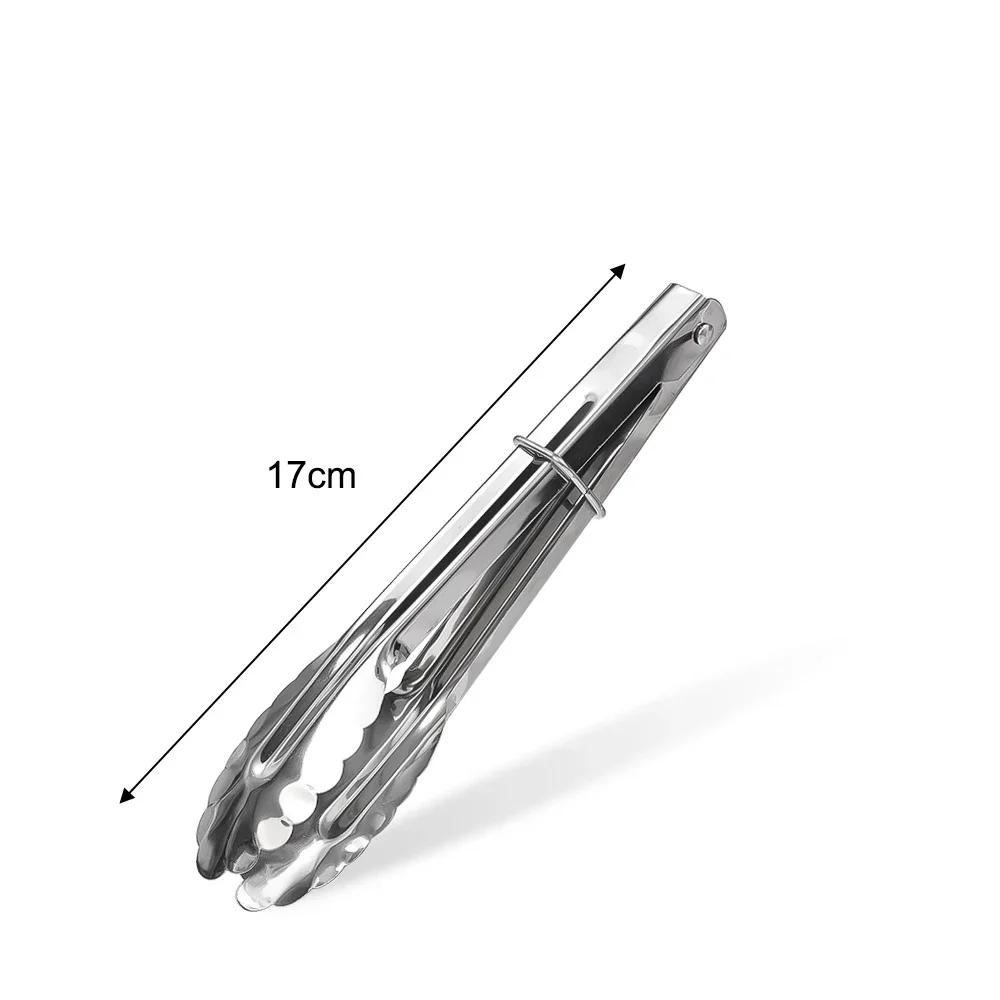 5/1Pcs Non-Slip Stainless Steel Food Tongs Salad Bread Clamps Cooking Tools Barbecue Meat Tongs Serving Clips Kitchen Gadgets
