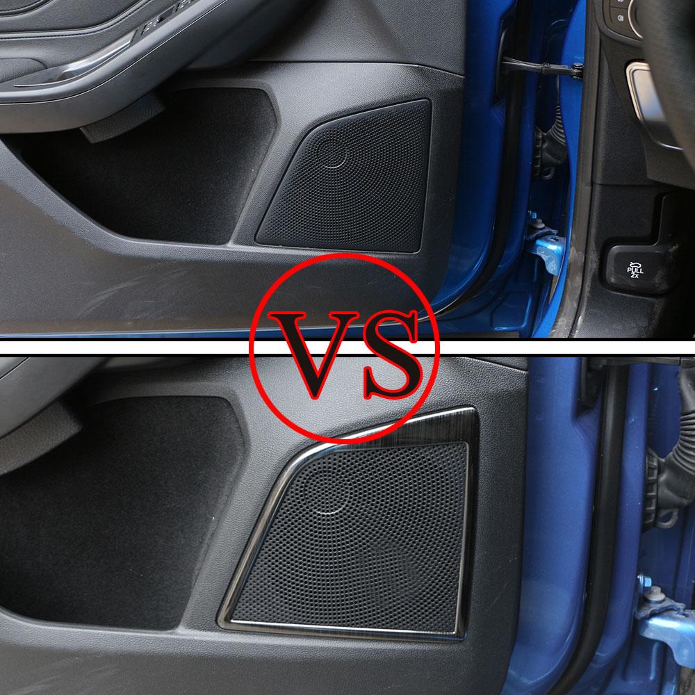 For Ford Focus 4 MK4 2019 - 2023 Door Speaker Frame Cover Audio Sound Circle Panel Sticker Stainless Steel Trim Accessories