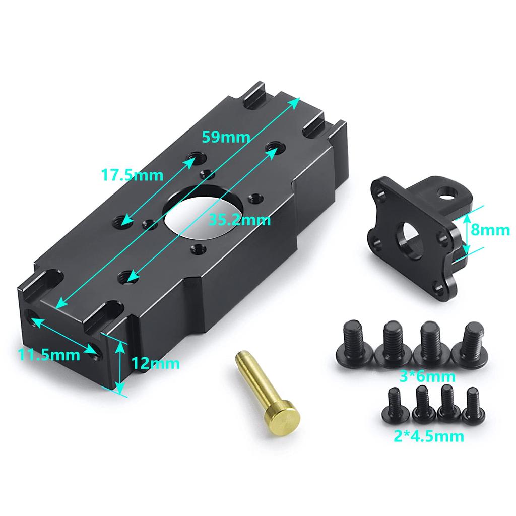 TRZX Metal Tail Beam Kit with Trailer Hook for Tamiya RC Tractor Truck Trailer Car 1/14