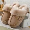 Non-slip Soft Flat Slides women Indoor Mule Home Cotton Boots Women Slippers Winter Concise Warm Fluffy Shoes for Men and Women