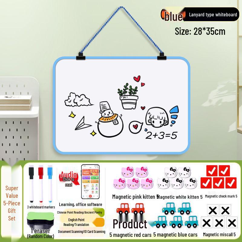 Double-Sided Magnetic Mini Blackboard: Erasable Wall-Mounted Teaching & Drawing Memo Board