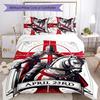 Cross Templars Knight 3pcs Bedding Set Duvet Cover Closure Includes 1 Duvet Cover & 2 Pillowcases for All Seasons Bedroom Home Dorm Decor