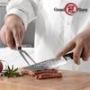 5 ''nóż do steków VG10 japoński damaszek ze stali nierdzewnej narzędzie do pizzy narzędzia kuchenne sztućce szefa kuchni z uchwytem G10 GRANDHARP