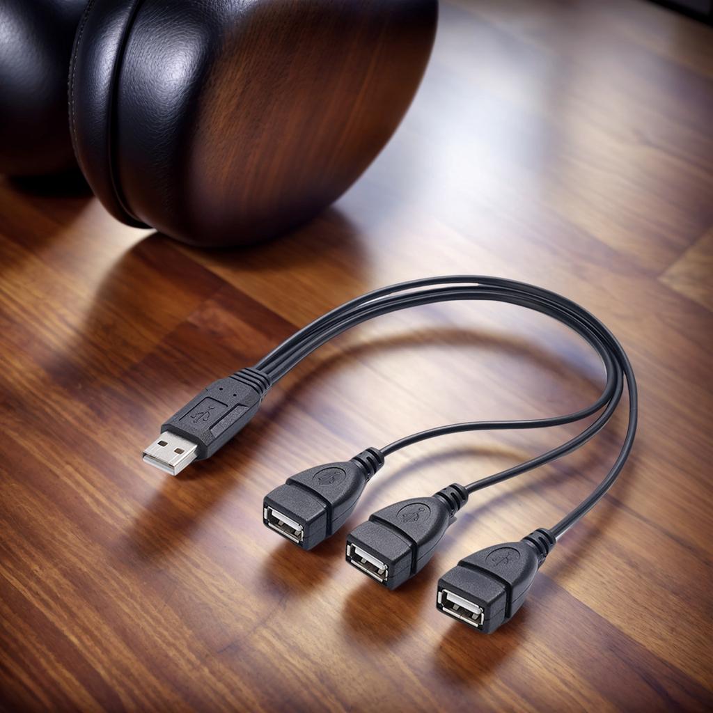 USB 1 til 3 Splitterkabel Hann til Trippel Hunn Adapter for PC Bærbar PC Bil U-disk og Flere Enheter