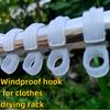 10pcs Plastic Drying Rack Hook, Drying Rack Windproof Hook, Hanger Hook That Can Be Used To Dry Clothes, Windproof Clothes Dryer