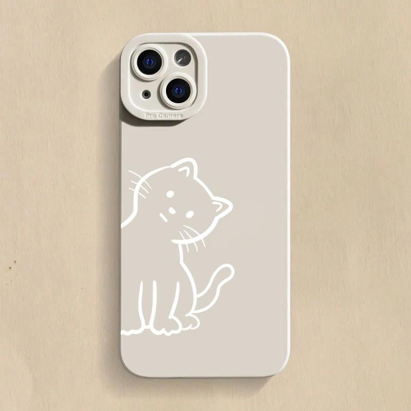 Cute Couple Cats Silicone Soft Phone Case For Samsung Galaxy S25 S24 S23 S22 S21 Ultra Plus FE A06 A26 A32 A33 A56 A34 A54 Cover