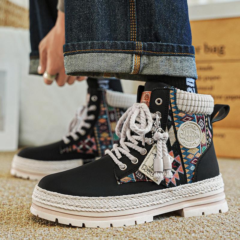 Martin boots men's shoes winter high-top British style sports and leisure design niche ins youth trend tooling boots