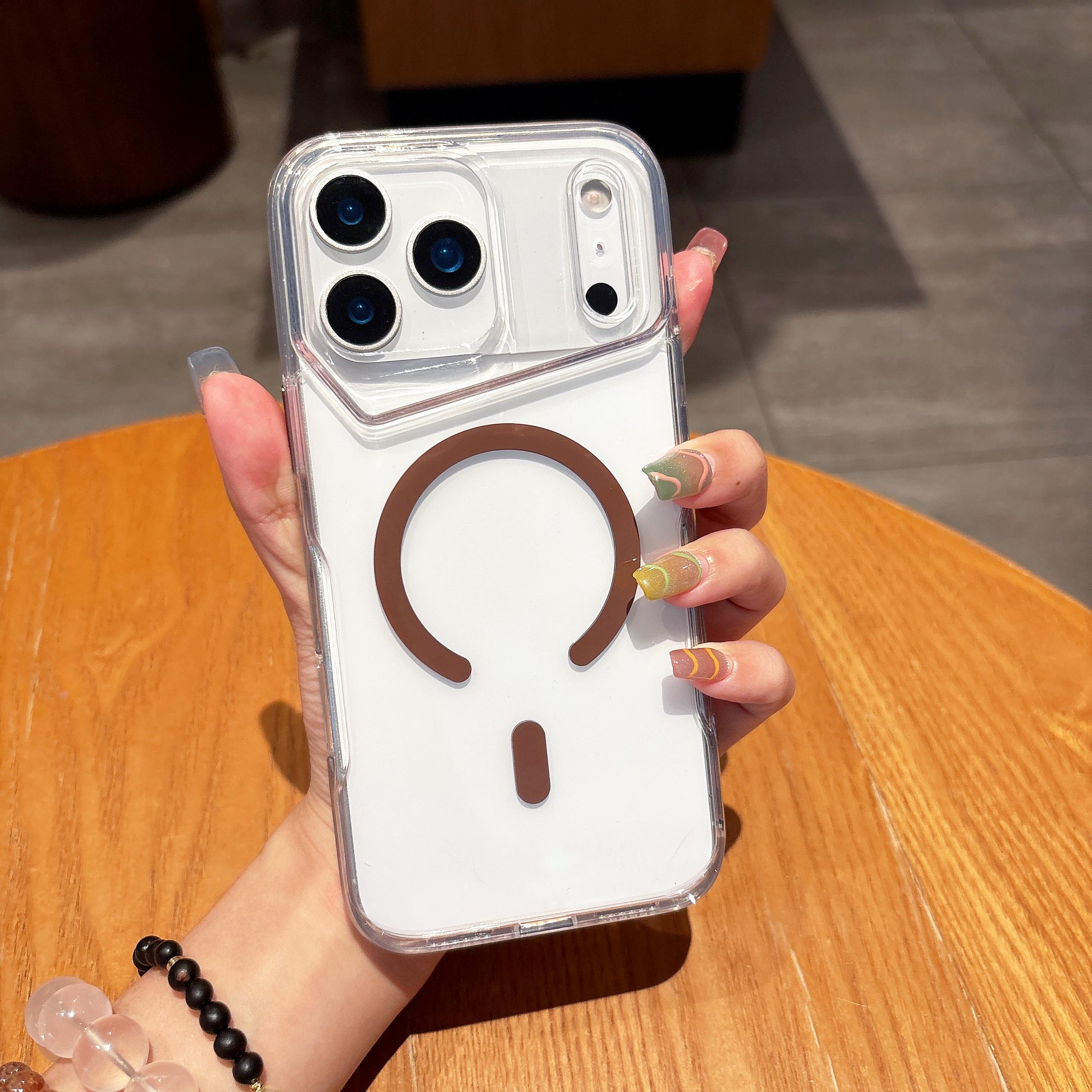 

Crystal Clear Magnetic For Magsafe Case For iPhone 17 Air 16 15 14 13 12 11 Pro Plus Max Acrylic Transparent Bumper Back Cover iPhone 15
