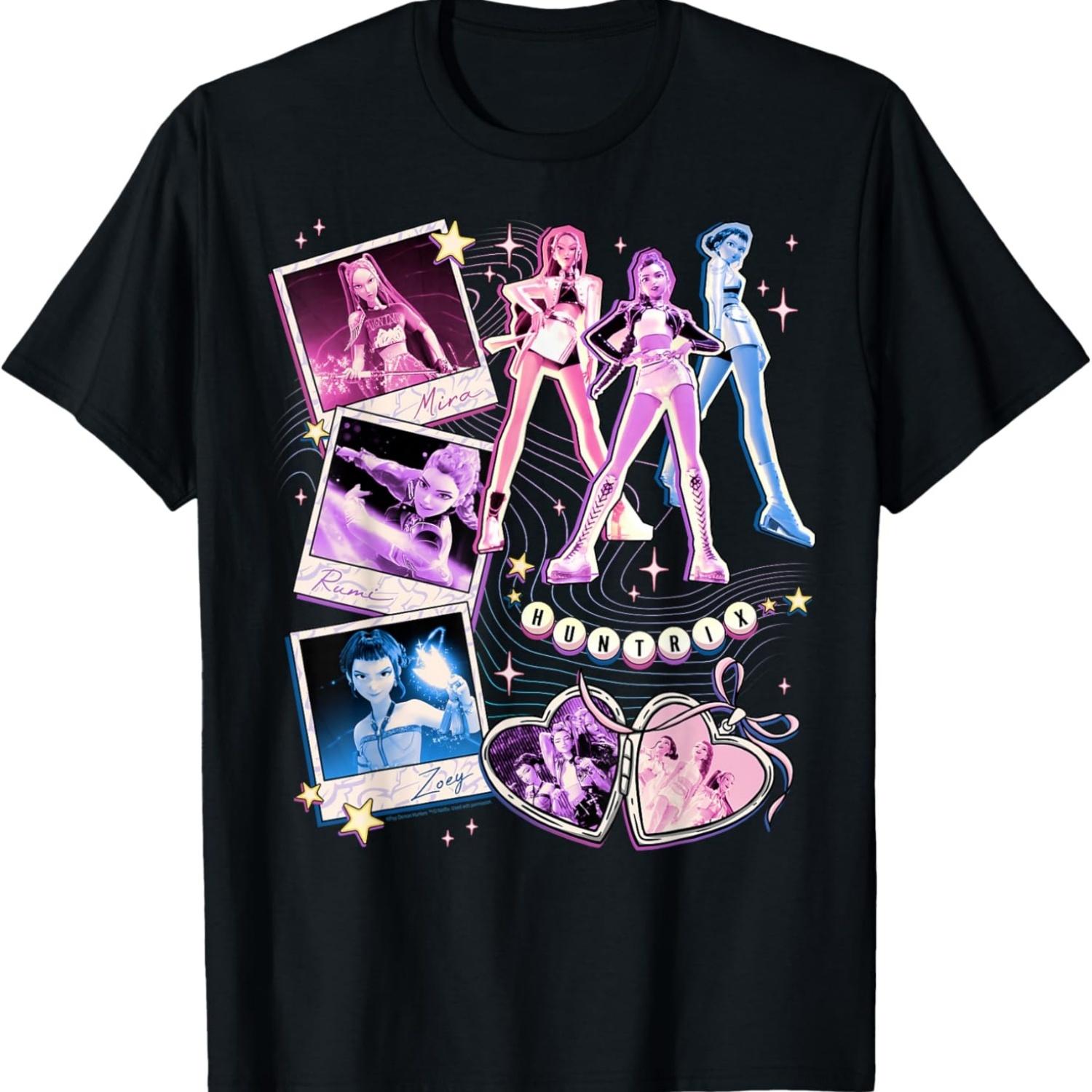 Huntrix Mira Rumi & Zoey BFF s Collage T-Shirt S чёрный