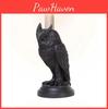 Gothic Resin Candle Holder Halloween Decoration With Owl Design For Tabletop