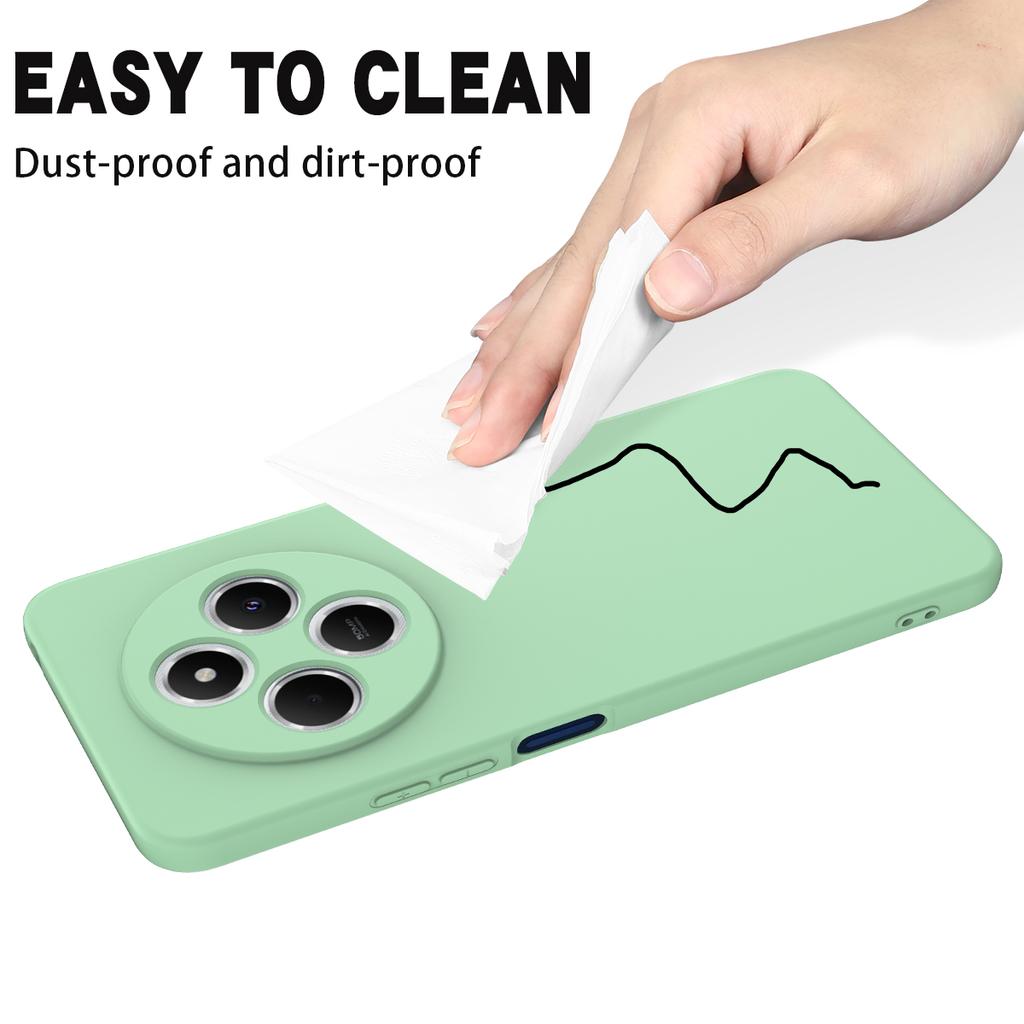 For Xiaomi Poco C75 5G/Poco C75 4G/Redmi 14R 5G/14C 4G/A4 5G Case Liquid Silicone Anti-Scratch Phone Cover with Hand Strap