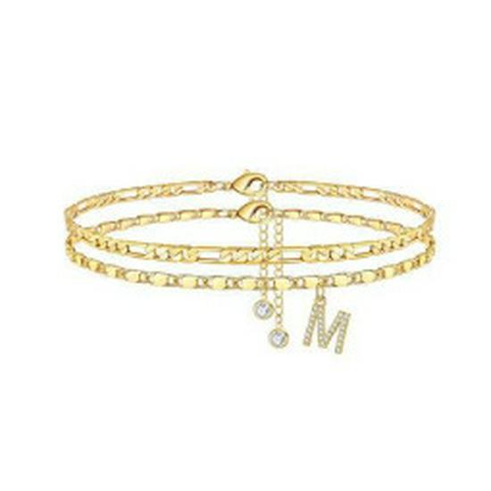 26-Letter Stackable Women's Anklet Set: Fashionable & Simple Summer Jewelry