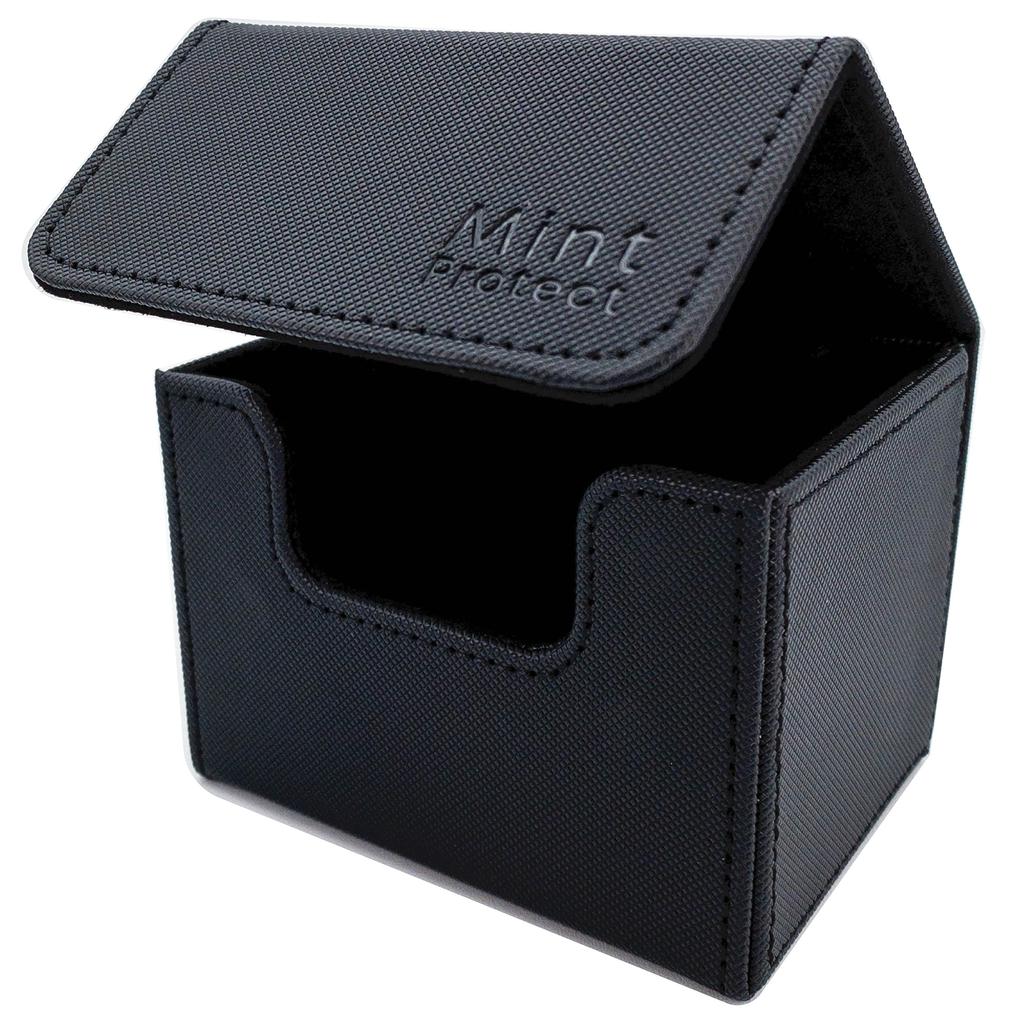Caixa de baralho Mint Protect Side Loader com 100 cartas Pokeka (Preto)