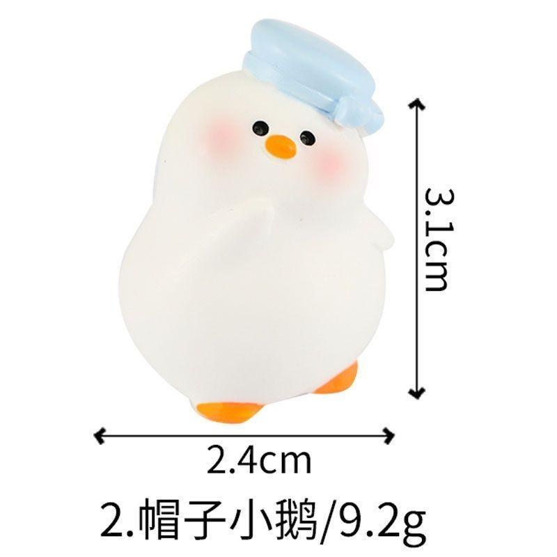 6Pcs/set Cartoon Goose Animal Miniatures Mini Figures DIY Fairy Garden Decoration Moss Terrarium Micro Landscape