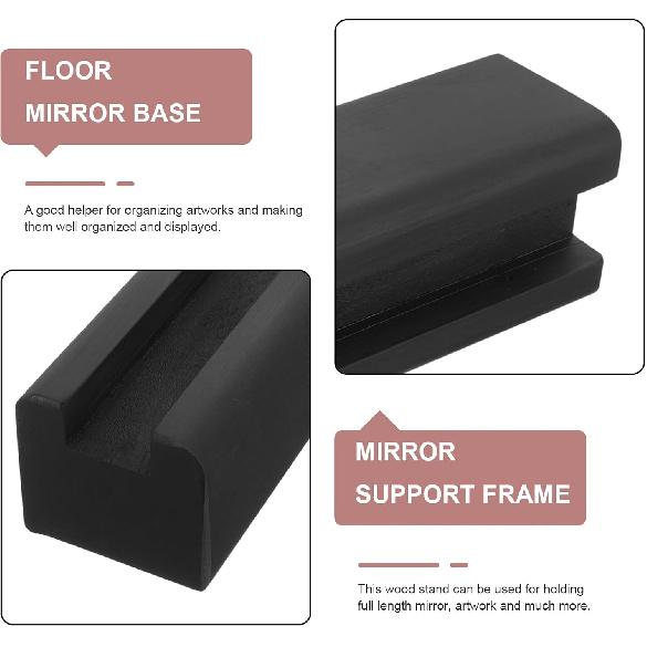 

Angoily Wooden Floor Mirror Support Stand,Wooden Artwork Rack Full Length Mirror Stand Holder Wood Display Mount Display Support Base Floor Mirror