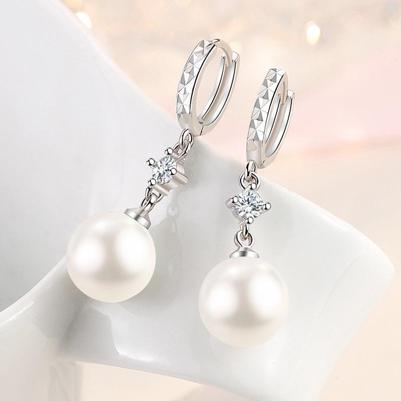 Ohrringe aus 925er Sterlingsilber für Damen, origineller Charme, doppelte Creolen mit Pavé-Zirkonia, feiner Verlobungs- und Jahrestagsschmuck, Geschenk 5355