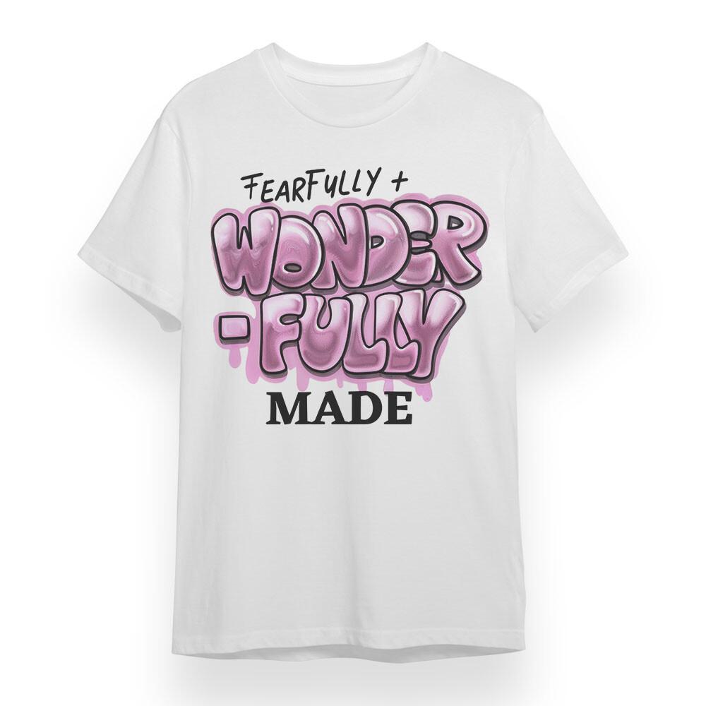 

Women s Oversize T-shirt With Fearfully Wonderfully Made Graphic 100% Cotton Tee 4XL
