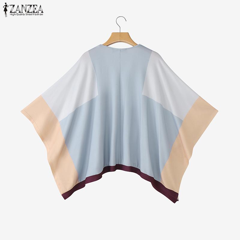 ZANZEA Womens Casual Batwing Sleeve Loose Cardigan Cover Up Blouse
