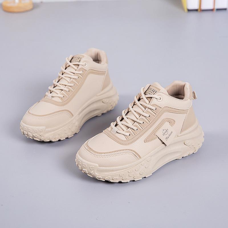 

[Индивидуальные] Женские туфли для папы 2024 года, весна-осень, новые высокие спортивные туфли на платформе, повседневная женская обувь для бега 35 хаки