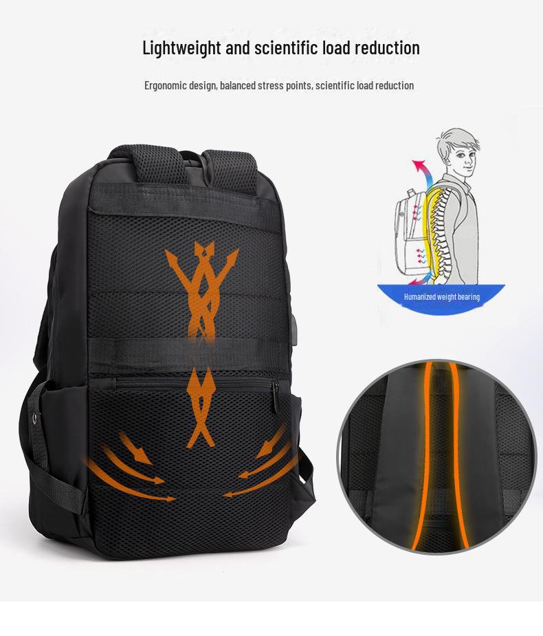 Japanese Style Large Capacity Multifunctional Business Backpack for Men, Ideal for Students and Commuting