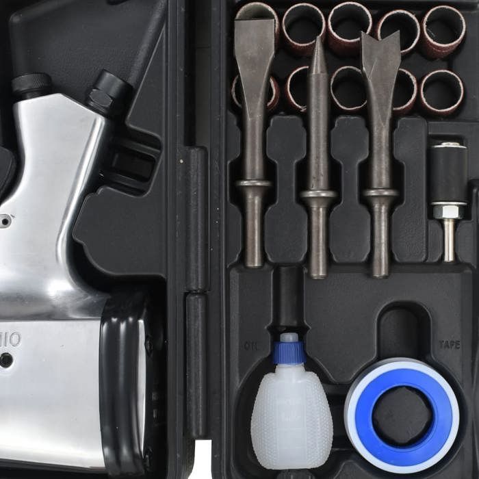 Kit d'outils pneumatiques - vidaXL - 70 pcs - Acier - Plastique - Visser
