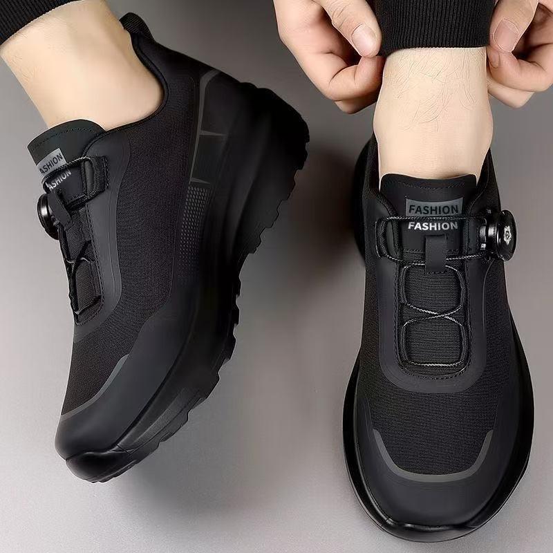 Soft-soled Men's Shoes New Outdoor Hiking Shoes Rotating Button Casual Sports Shoes Platform Dad Shoes
