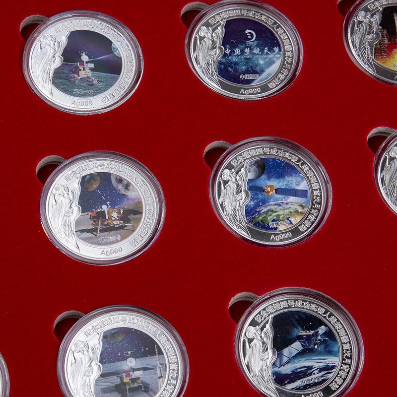 Chang'e Flying To the Moon, 12 Pieces, Commemorative Coins, Set, Twelve Zodiac Commemorative Medals, Gold Coins, Collectible Commemorative Coins