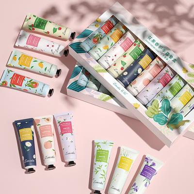 Chamomile Hand Cream Set Box Hydrating Moisturizing Nourishing Hand Cream Four Seasons Tender White Hand Cream 10 Flavors Fruit Scent