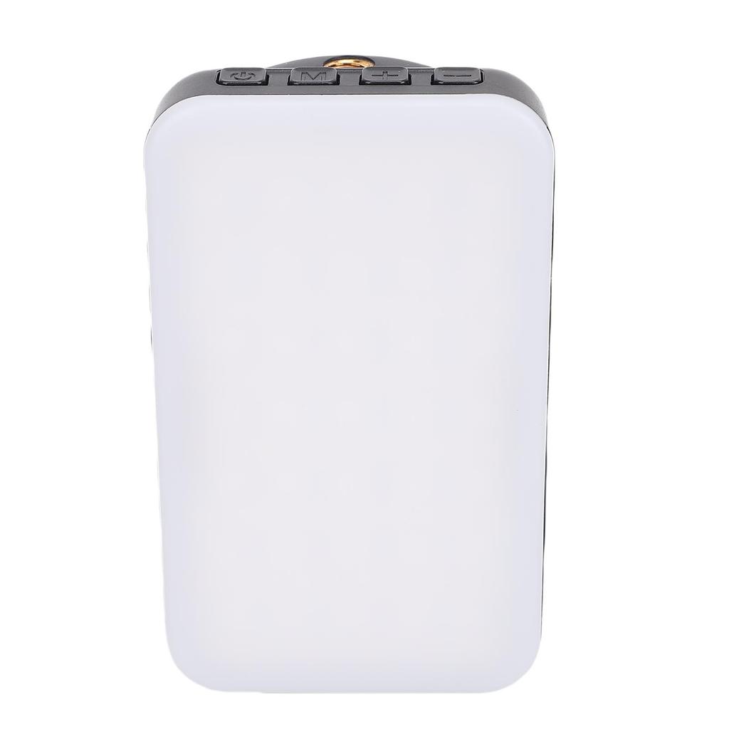 RGB LED Video Light for Phone with Back Clip Rotating 5 Color Temperature 2000mAh Battery Portable Full Color Selfie