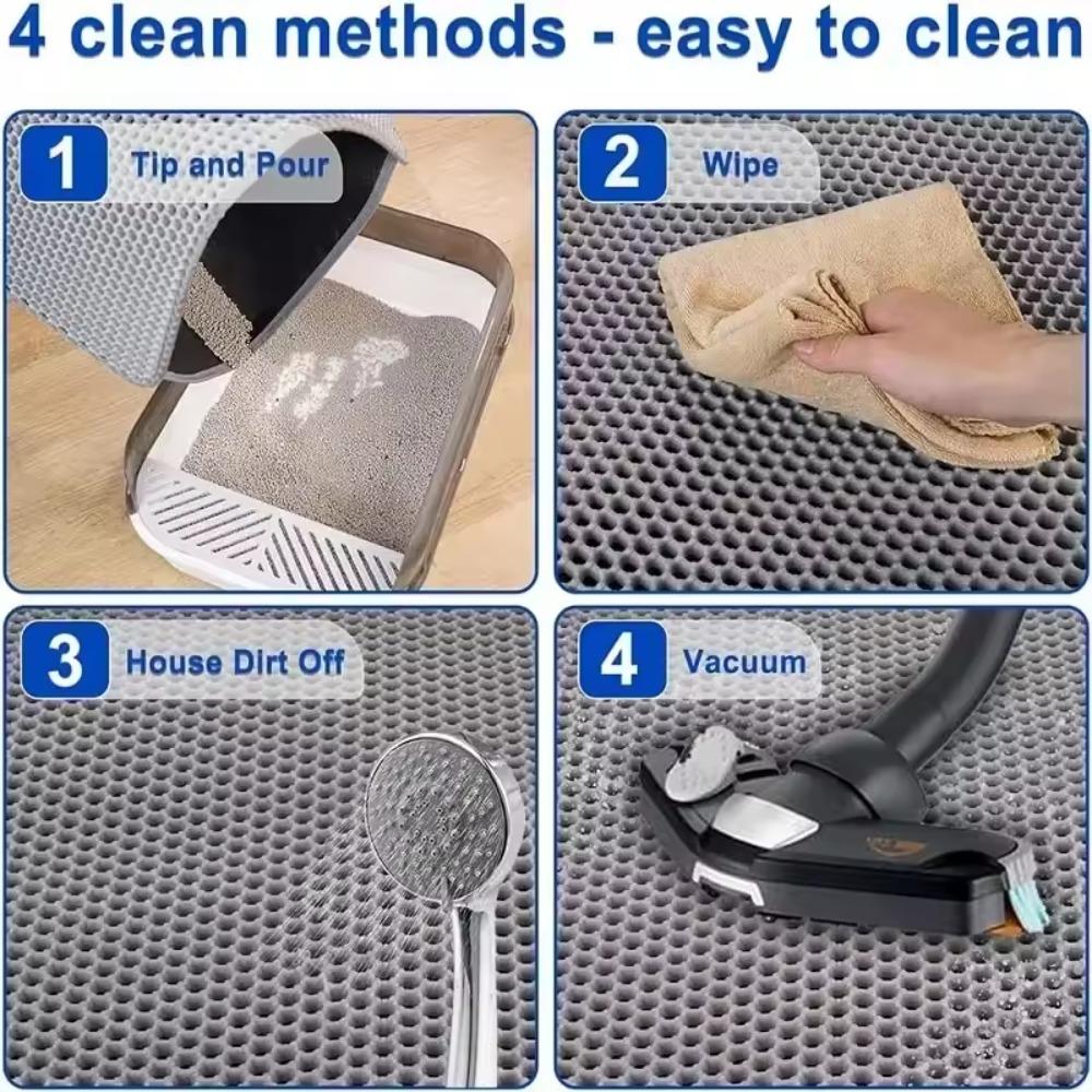 EVA Double-layer Cat Litter Mat Waterproof and Anti Slip Sand Basin Filter Washable Pet Accessories Environmentally Friendly